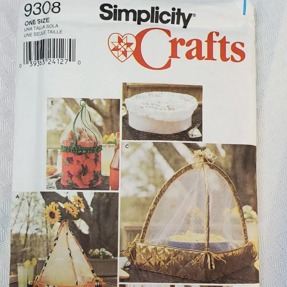 Simplicity 9308 Food Tents | Various Sizes Food Tents, Casserole Cover |